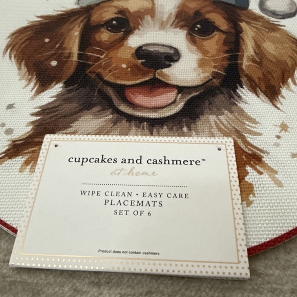 Cupcakes and Cashmere Christmas Dog Placemats - Set Of 4
